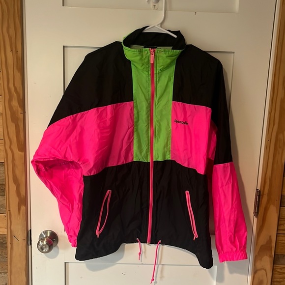 Reebok Jackets & Blazers - Neon Reebok 90s windbreaker